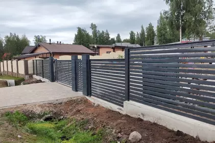 Откатные ворота без автоматики